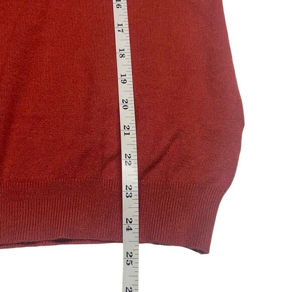 Love Ellie Autumn Orange Strappy Back V-Neck Sweater - XS - Picture 5 of 6